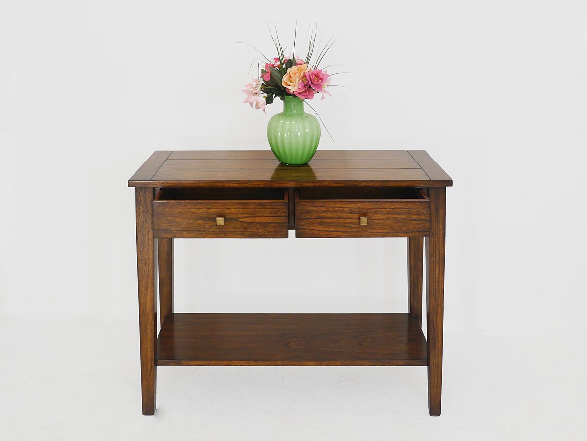 Wandtisch aus Massivholz mit 2 Schubladen B 98 cm Tische Wandtische