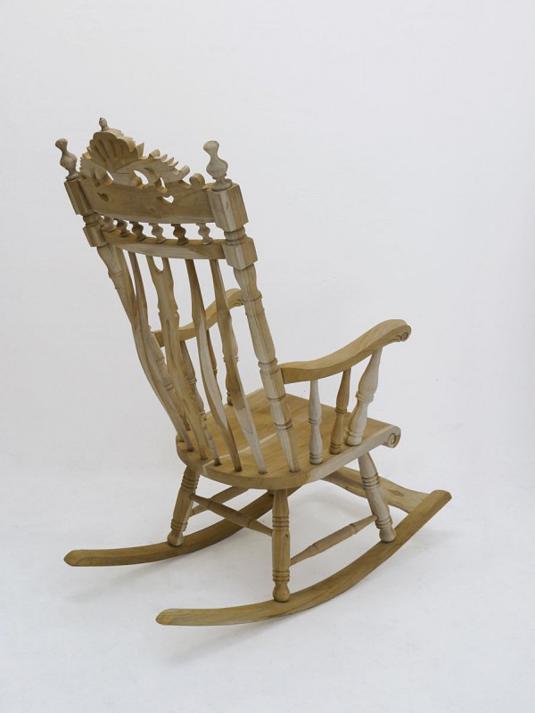 Stuhl Schaukelstuhl Relaxsessel Massivholz unbehandelt (3157) | eBay