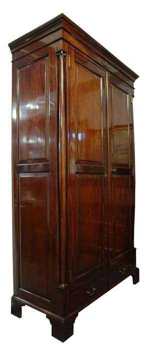 Kleiderschrank Schlafzimmerschrank Schrank im Empire Stil Mahagoni
