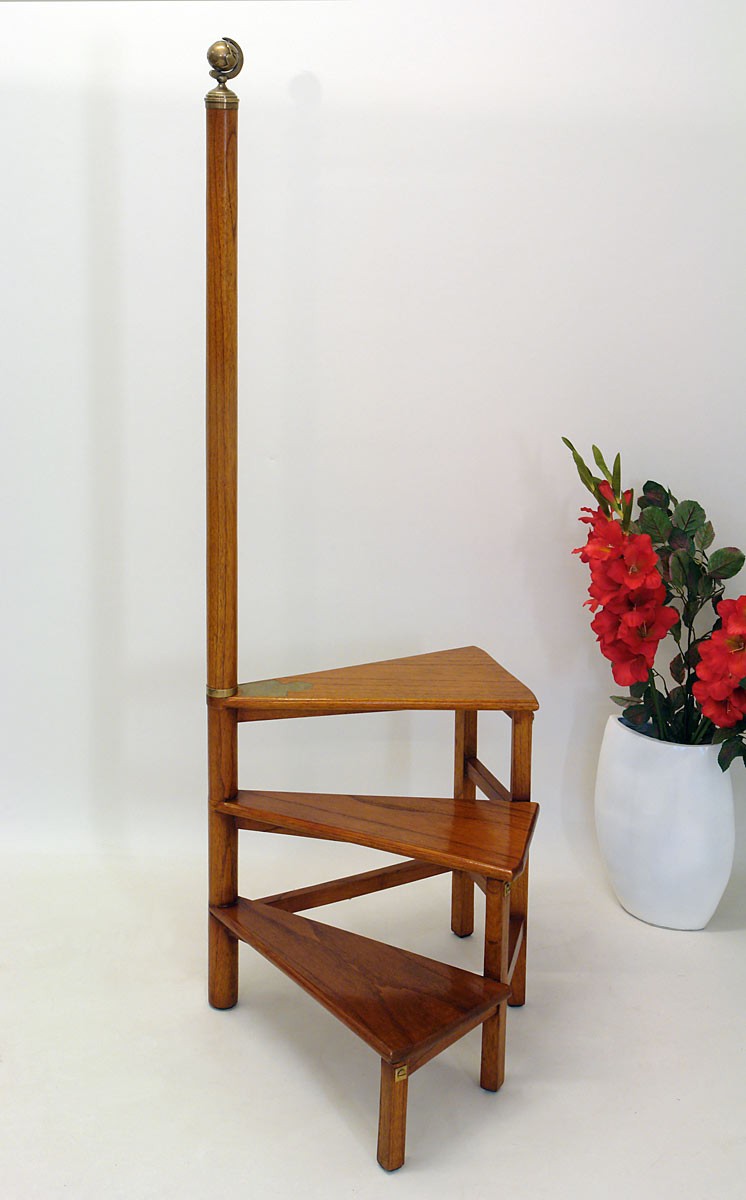 Bibliotheksleiter aus Mahagoni im Antik Stil Dekoration und Sonstiges