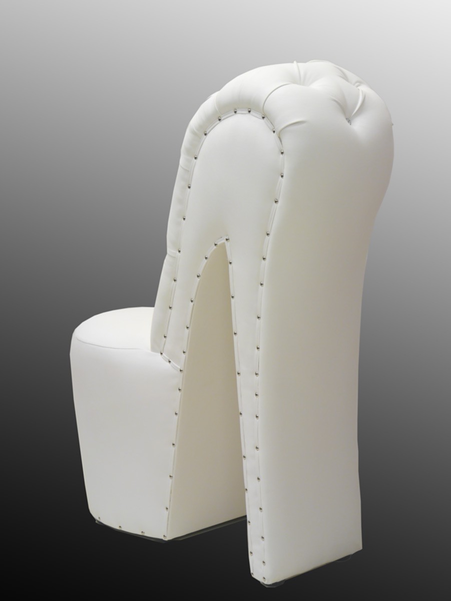 Stuhl Sessel Schuh Hocker High Heel XXL Form in weiß (2001) | eBay