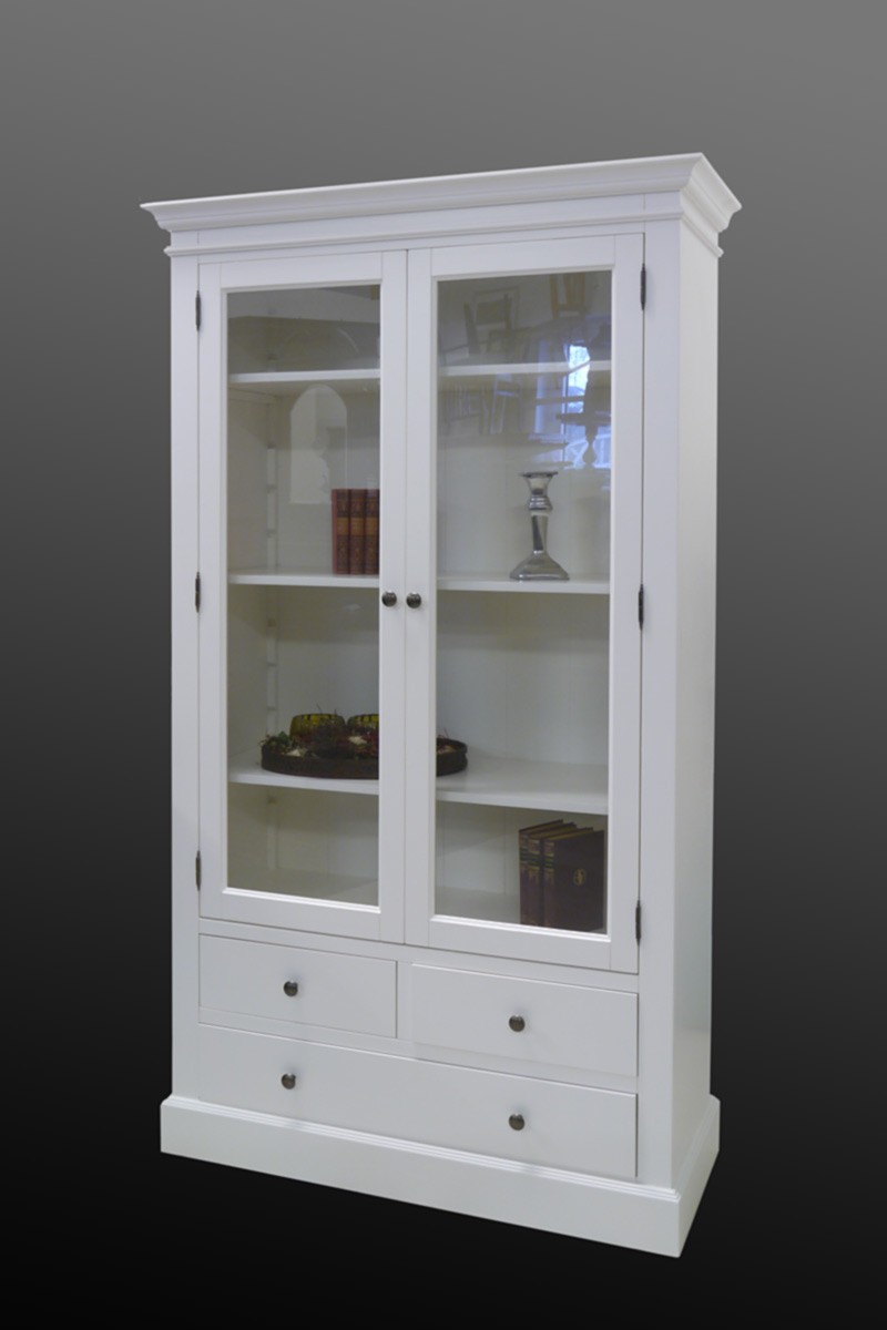 Vitrine Vitrinenschrank Schrank weiß im Landhausstil ...