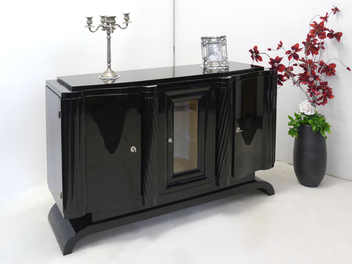 Sideboard Anrichte Schrank Art Deco um 1920 französisch schwarz