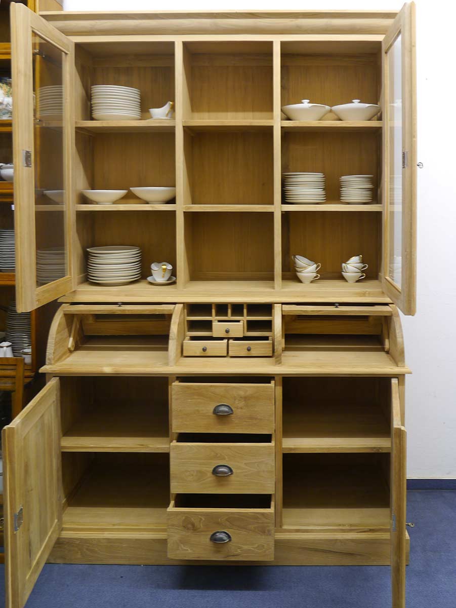 Küchenbuffet im Landhausstil Teakholz massiv B 160 Schränke Buffetschränke