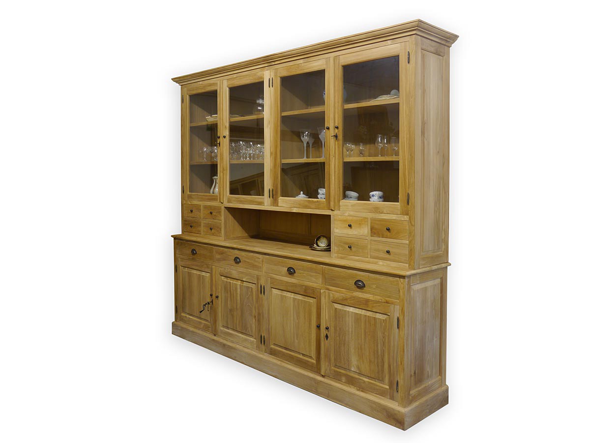 Großes Buffet im Landhausstil Teakholz Unbehandelt Schränke Buffetschränke