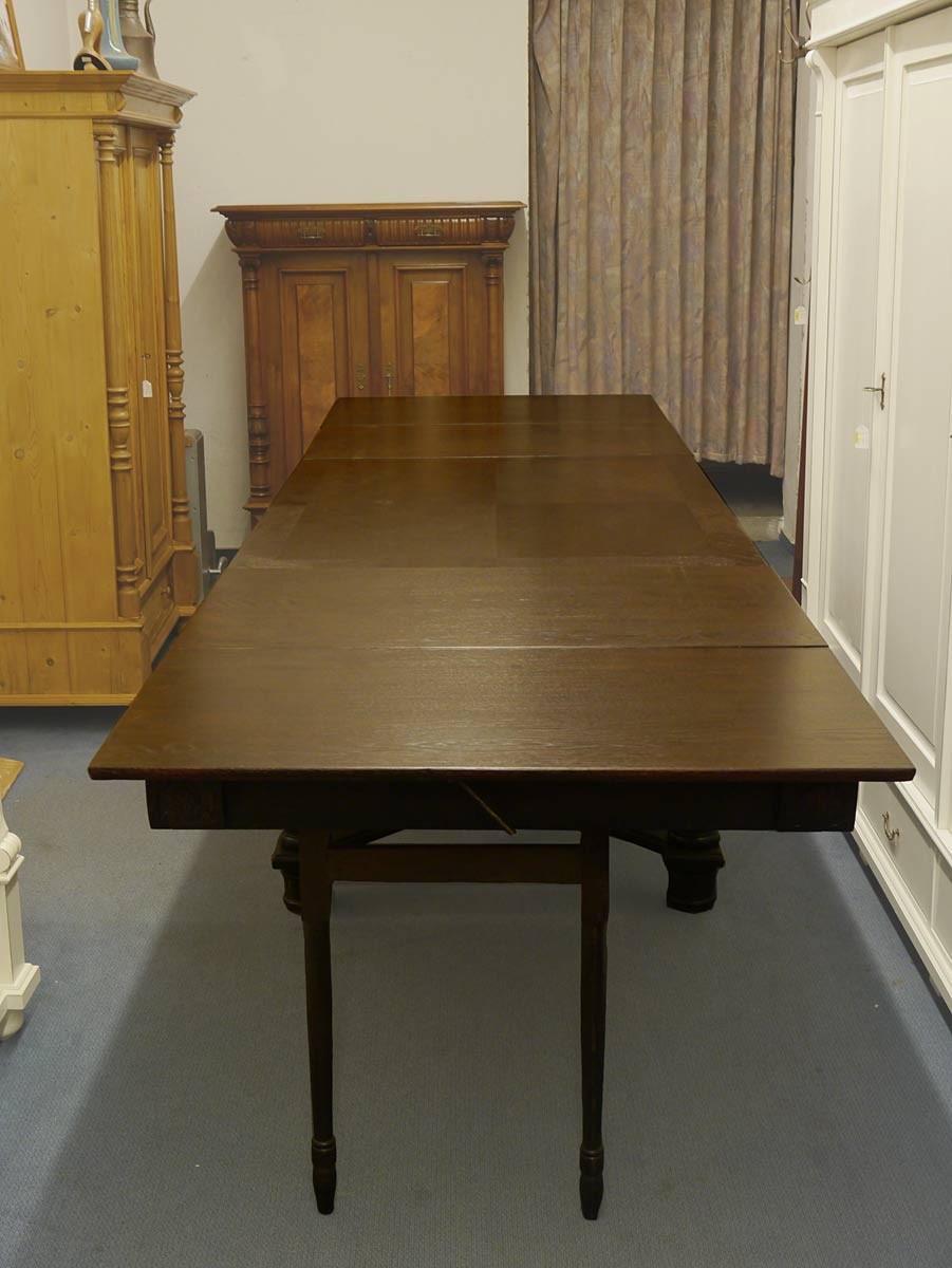 Tisch Esstisch Esszimmertisch Antik um 1920 Eiche ausziehbar bis 384 cm