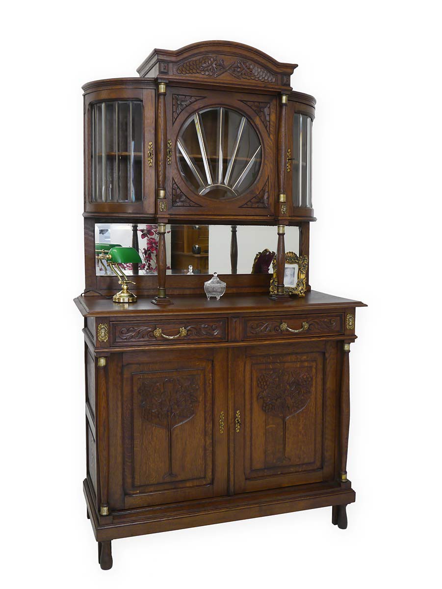 Buffet Küchenbuffet Buffetschrank mit Rundbogen Antik Jugendstil um