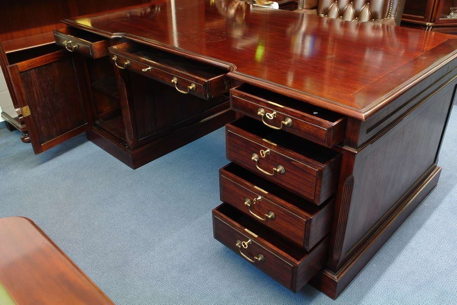Schreibtisch Partnerdesk Mahagoni classic Regale Regalsysteme Globe Bilderrahmen Holz Dreiteilig ~ Schreibtisch Partnerdesk Mahagoni classic Regale Regalsysteme Globe
